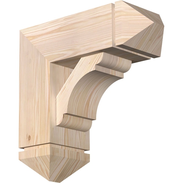 Ekena Millwork Olympic Arts and Crafts Smooth Bracket w/ Offset Brace, Douglas Fir, 7 1/2"W x 20"D x 20"H BKT0806X20X20OLY03SDF - main